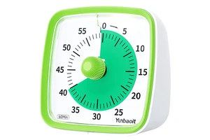 Yunbaoit Silent Classroom Clock Kitchen Cooking Time Management Tool Visual Timer 60-Minute Countdown Timer for Kids Adults