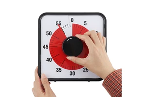 Magnetic Mechanical Kitchen Timer - 60 Minute Visual Countdown Timer With Loud Alarm for Kids and Adults Baking Cooking Steaming