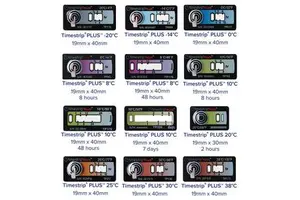 Timestrip PLUS Indicator Time Temperature Label 10C,8Hour/10C,48Hour/10C,7Days