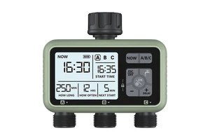 New Design Outdoor Yard Electronic Automatic Three Zone Water Timer Garden Watering Irrigation System HCT-378