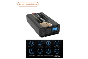 Power Inverter 1000w 12V/24V/48V/60V/72Vdc to 110/220Vac Pure Sine Wave