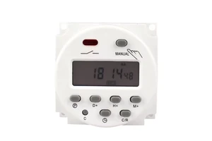 QJC 5V 12V 24V 110V 220V Digital Timer Switch 7 Days Weekly Programmable Time Relay Programmer Built-in Rechargeable Battery