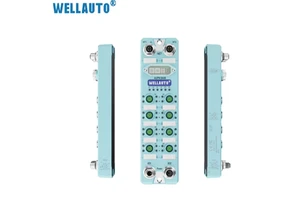 WELLAUTO AUPN 8A0B IO-LINK Master Profinet-RT 8 Configurable Class A/B IP67 2x24VDC Power Supply CE/ROHS Certified 2x M12 D-code