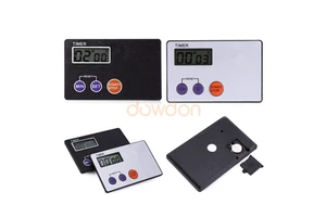 Portable Credit Card Size Timer Pocket Kitchen Study Cooking Countdown Timer