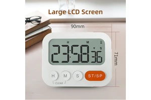 LCD Display Magnetic Kitchen Timer Volumen Einstellbarer Digital Countdown-wecker Mit Klammer