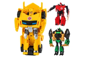 Hand-Made Plastic Transforming Robot Car and Dinosaur Model Street Stall Toys for Boys Wholesale