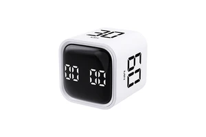 Rechargeable Digital Flip Cube Countdown Pomodoro Timer LED Gravity Visual Desk Timer for Study Cooking Sports Study Meditation