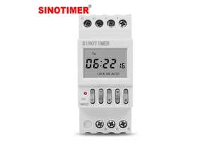 TM622-2 220V AC 1 Second Interval Programmable Timer Switch LCD Digital DIN RAIL Timer Relay 2P Electronic Lighting Timers Z03