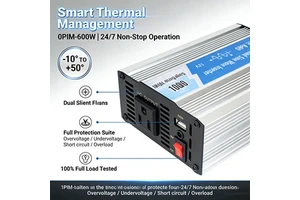 600W 1200W Peak Pure Sine Wave Power Inverter DC 12V 24V To AC 110V 220V With USB