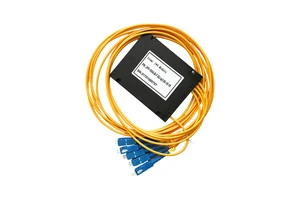 High Quality Custom Fiber Optic 1*4 1:4 1x4 SC UPC PLC Splitter Module Plastic ABS Box Mini PLC Splitter