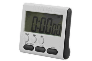 Magnetic Liquid Crystal Digital Timer Alarm Count Up& Down Clock to 24 Hours Magnetic LCD Digital Kitchen Timer with Loud