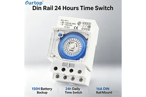 Ourtop Daily Program Analogue Time Switch Electronic Analog Timer Switch 16A,4A