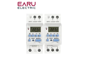 Electronic Weekly 7 Days Programmable Digital TIME Relay Timer Switch Control AC 220V 230V 12V 24V 48V 16A Din Rail Mount THC15A