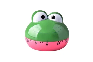 60-Minute Mechanical ABS Plastic Timer with Easy Operation and Set Time Reminder in the Shape of a Cute Frog for Cooking