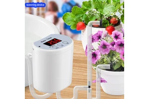 Automatic Indoor Plant Drip Irrigation Kit with Smart Digital Programmable Water Timer DIY Home Self-Watering System