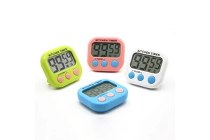 Digital Countdown Timer Electronic Switch Portable Mini Kitchen Timer with Voice Alarm