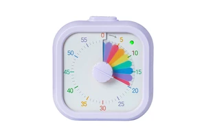 Visual Timer with Protective Case, Rainbow Disk 60 Minute Countdown Timer for Kids and Adults, Silent Time Management Tool