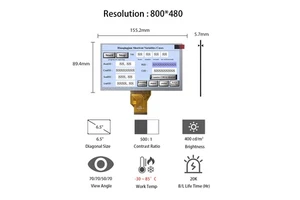Innolux 6.5" 800x480 LCD Panel AT065TN14 Industrial Wide TempHMI PLC Display 6.5 Inch LCD Modules