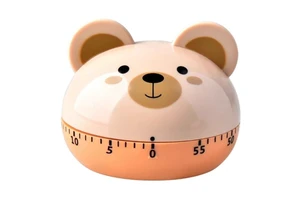 60-Minute Mechanical Timer in the Shape of Cute Bear
