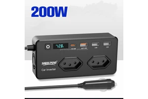 Fast Charging Car Inverter 200W Car Inverter with Digital Display Brazilian OEM Order Customized DC to AC 220V Car Inverter