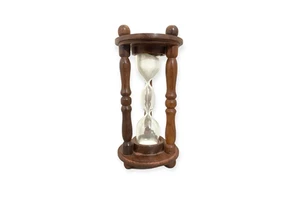 Eco-Friendly Wooden 5-Minute Sand Timer with Touch Control Made in Uttarakhand for Cooking and Tea Brewing