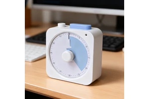 AIKS New Hot Selling Visual Countdown Timer 60 Minutes Student Kitchen Silent Light Reminder AAA Battery