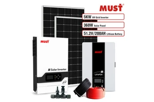 MUST PV18-5248 Pro Solar Hybrid Inverter 5kw Mppt 450v Online Solar Inverter for Family Solar System