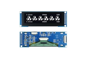 3.12 Inch OLED Module, SSD1322, 256*64, 8-bit 68XX/80XX Parallel, 3-/4-wire SPI, 16P V1.2, White/Blue/Yellow/Green