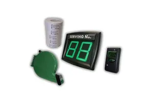Queue Management System LED Display Wireless LCD Remote 10,000 Tickets-2-Digit Green Counter Indoor/Outdoor Retail Offices