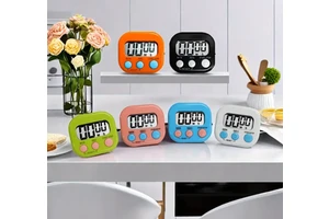 New 10 Colors Magnetic Kitchen Timers Classroom Countdown Timers for Teachers Kids Large Screen Home Cooking Kids Shower Timer