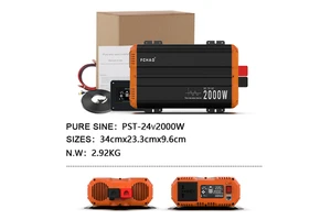 Good Quality 24volt to 220v Pure Sine Wave off Grid Power Inverter Voltage Transformer Inversor Conversor 2000W