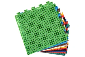 Durable Eco-Friendly Anti-Slip PP Plastic Rubber Pickleball Sports Flooring Tiles Shock Absorption 1.45cm Thick Interlocking