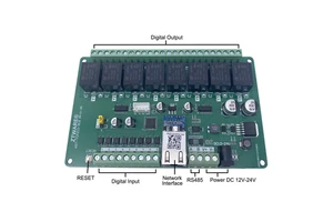 8 Channel Digit Input 8 Channel Relay Output MQTT TCP/IP RJ45 RS485 IO Control Module for Industrial Control