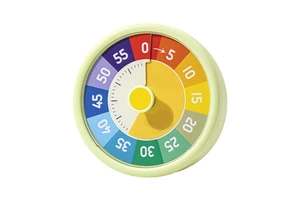 Portable 60 Minute Silent Visual Timer, Plastic Silent Kitchen Timer, Round Durable Timer Number