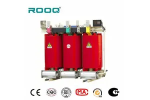 Indoor Safety Three-Phase Dry Type Power Transformer 10/0.4KV 30-2500KVA SCB10 Model ROOQ Brand for Commercial & Public Projects
