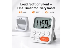 Digital Kitchen Timer Magnetic Countdown Clock Loud Alarm Visual Cooking Timer For Classroom Study Office Gym Use