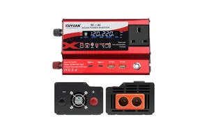 600W Solar Power Inverter , 12V/24V DC to 220V AC, With Ambient Lighting Household Vehicle British Standard Socket