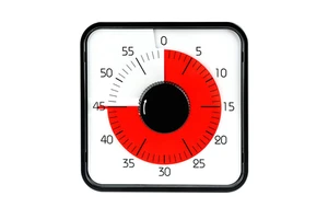 Kids' 60-Minute Pomodoro Productivity Visual Study Timer Magnetic Kitchen Cooking Meeting Timer Made From Durable Plastic