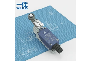YIJIA YJME-8104 DPST Limit Switch 10A 440V Safety Vertical Rubber Roller Lever Position Rotary IP65 Protection Screw Waterproof