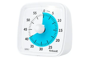 Yunbaoit Silent Classroom Clock Time Management Tool Night Light Visual Timer 60-Minute Countdown Time Timer For Kids Adults