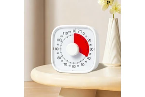 Kitchen Timer Visual Learning Classroom Alarm Clock Time Management Educational Plastic 120-Minute Countdown Dial Colorful AA