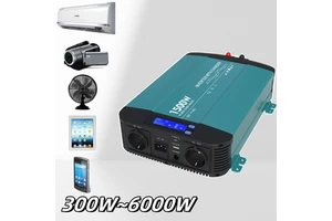 New 24V to 220V Pure Sine Wave Power Inverter with LCD Display and Type-C for Home or Outdoor Use
