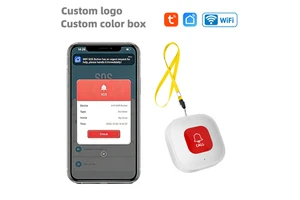 Daytech Tuya Smart Caregiver Pagers IP55 Wireless Waterproof Elderly SOS Button APP Emergency Alert