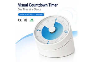 OEM Custom Dial 60 Minute Visual Timer Silent Countdown Clock For Kids Classroom Study Kitchen Time Management