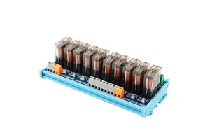 Oshangming 10 Input 10 Relay Output Board 24V Relay Module 10 IO Board 16A Relay Compatible PNP/NPN for PLC Expansion Board