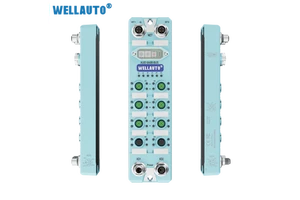 WELLAUTO AUEI 6A0B-BUS IO-LINK Master Ethernet/IP Class Expandable 32 Modules DI/DO/IO-Link Metal Casing IP67 Rated CE Certified