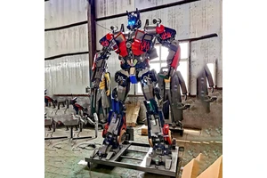 Customized Large Outdoor Plaza Robot/transformer Series Optimus Prime Resin/Fiberglass Sculpture