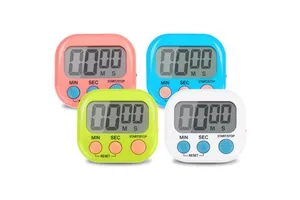 Hot Sale Round Rotary Setting Digital Kitchen Timer Strong Magnetic Countup Countdown Timer for Seniors Kids