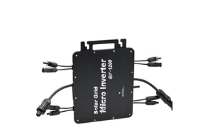 die-cast aluminum 1200W black Tuya smart WIFI control IP67 waterproof grid tie solar micro inverter