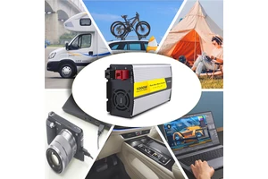 300W 600W 1000W Pure Sine Wave Solar Inverter 12V 24V 48V to 110V 220V DC AC Power Inverter for Home Use Off-Grid Inversor 10%